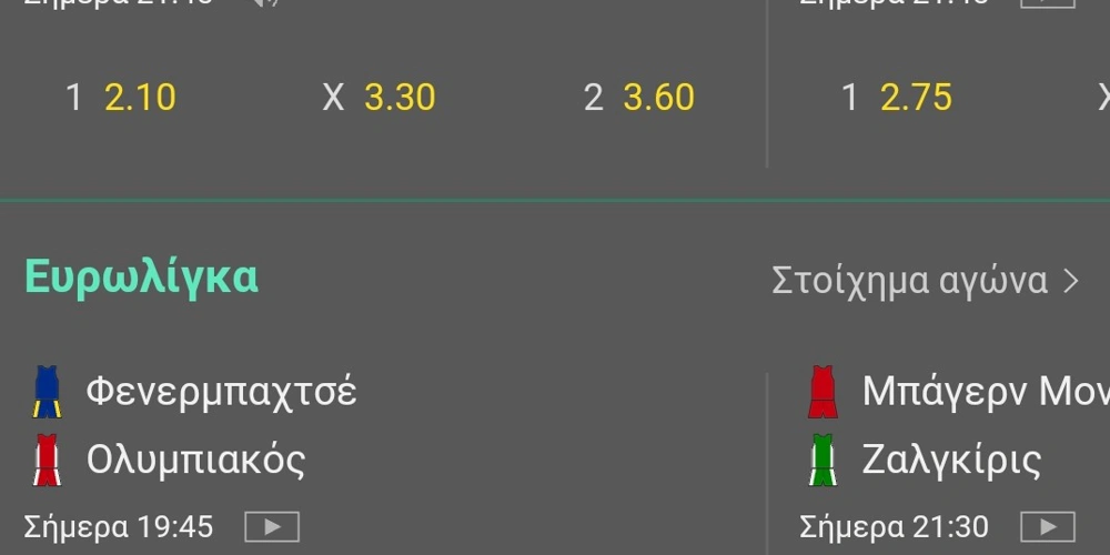 bet365.gr δημοφιλή στοιχήματα