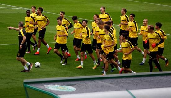 Borussia Dortmund training Champions League